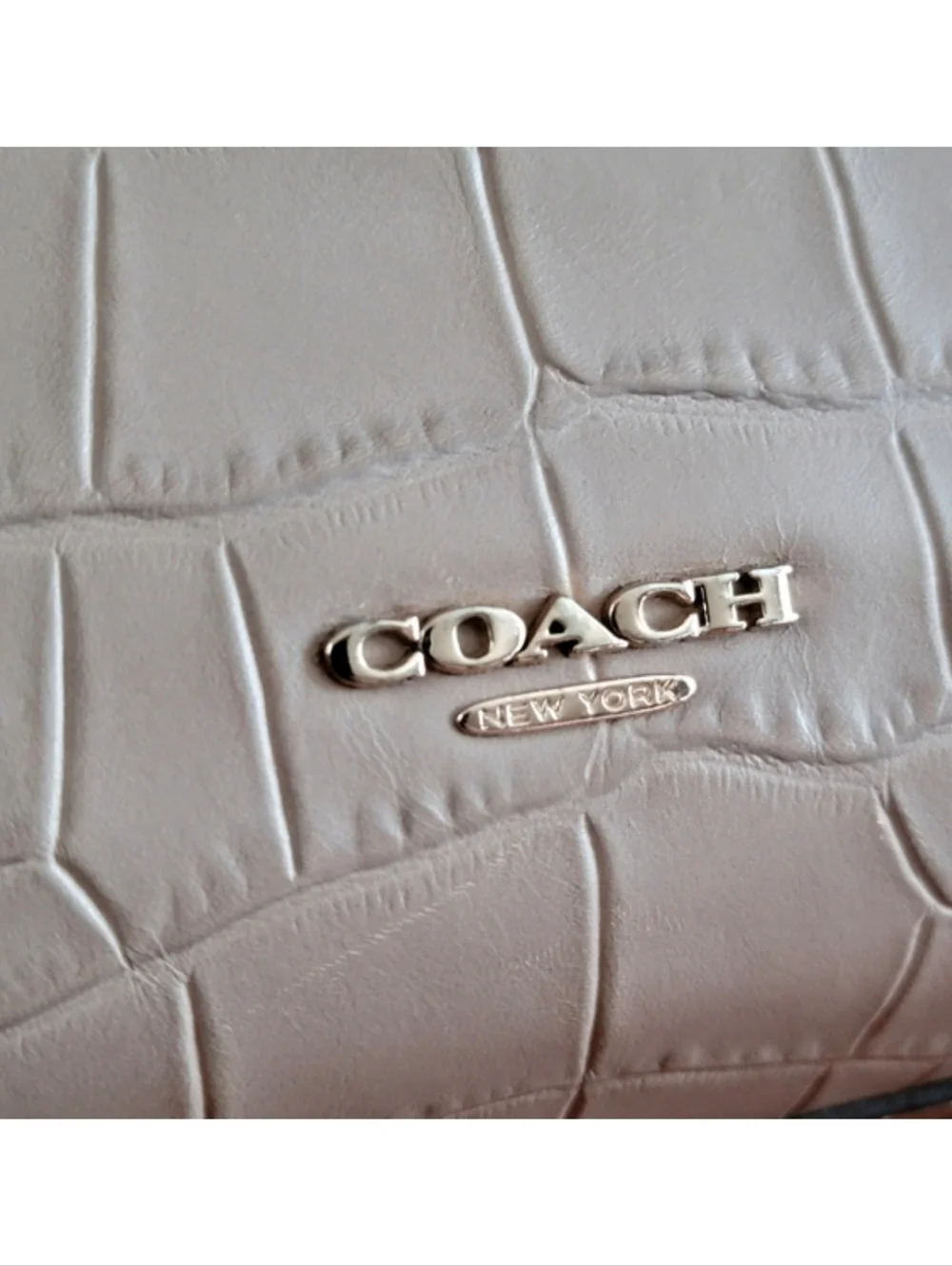 Coach F37099 Blake Croc Embossed Leather Carryall Satchel Crossbody Bag